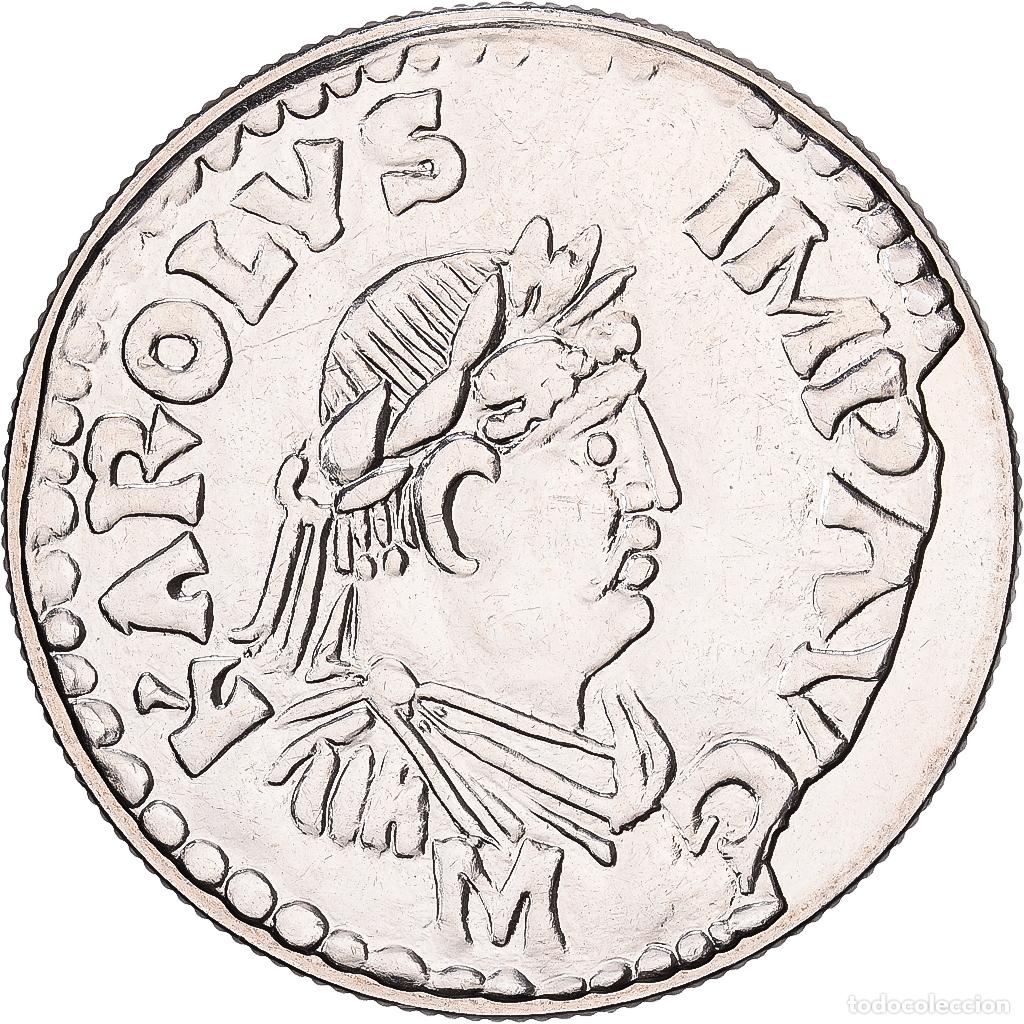 Monedas antiguas de Europa: [#1545180] Francia, 5 Francs, Denier de Charlemagne, 2000, MDP, Cupronickel, SC, KM:1223