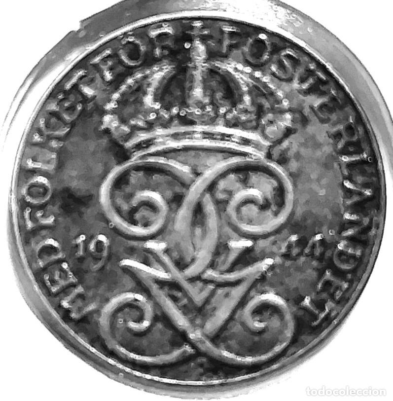Monedas antiguas de Europa: SUECIA (1908-1950) - 1 ORE 1944 - REY GUSTAF V - A - 1,75 GR. HIERRO - DIAMETRO 16 mm - KM#810 - MB