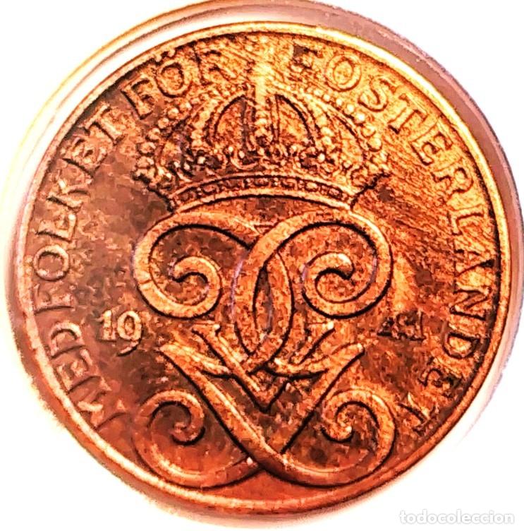 Monedas antiguas de Europa: SUECIA (1908-1950) - 2 ORE 1941 - REY GUSTAF V - A - 4 GR. BRONCE - DIAMETRO 21 mm - KM#778 - MB