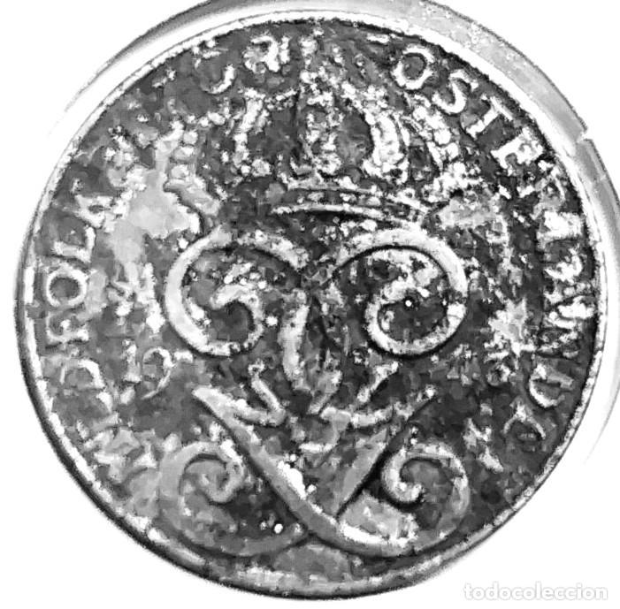 Monedas antiguas de Europa: SUECIA (1908-1950) - 2 ORE 1943 - REY GUSTAF V - A - 3,50 GR. HIERRO - DIAMETRO 21 mm - KM#811 - MB