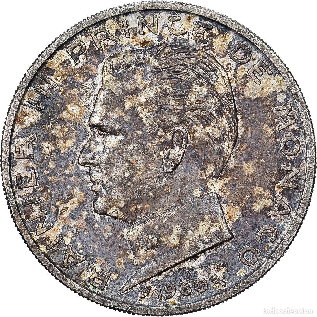 Monedas antiguas de Europa: [#1509887] M&oacute;naco, Rainier III, 5 Francs, 1960, Plata, MBC+, KM:141