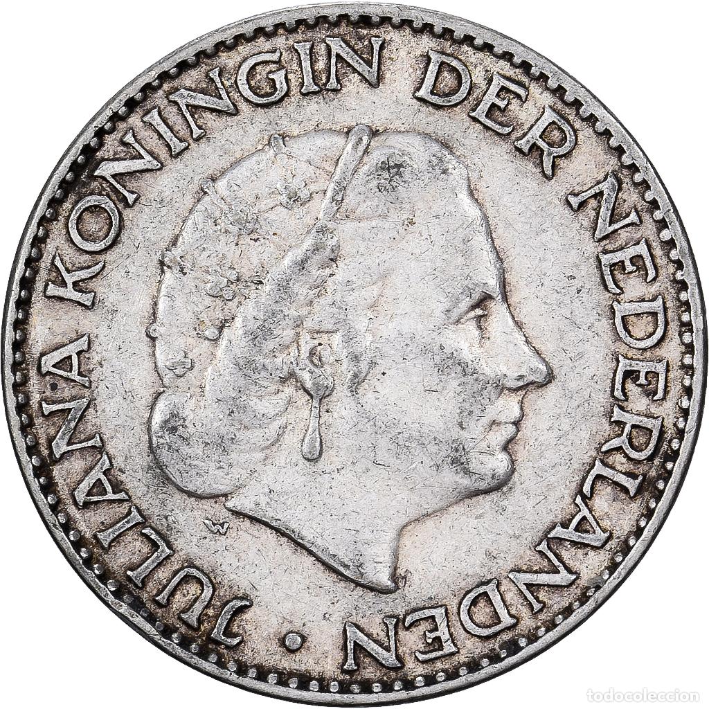 Monedas antiguas de Europa: [#1509891] Pa&iacute;ses Bajos, Juliana, Gulden, 1955, Plata, BC+, KM:184