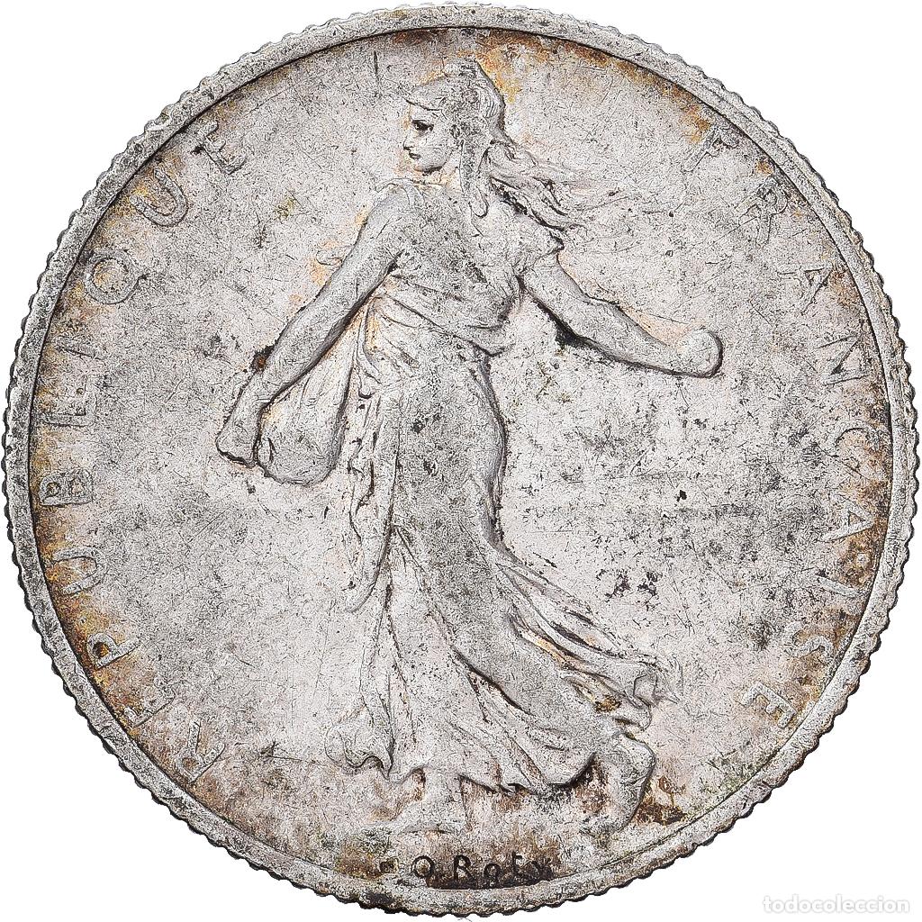 Monedas antiguas de Europa: [#1509892] Francia, 2 Francs, Semeuse, 1909, Paris, Plata, BC+, KM:845.1