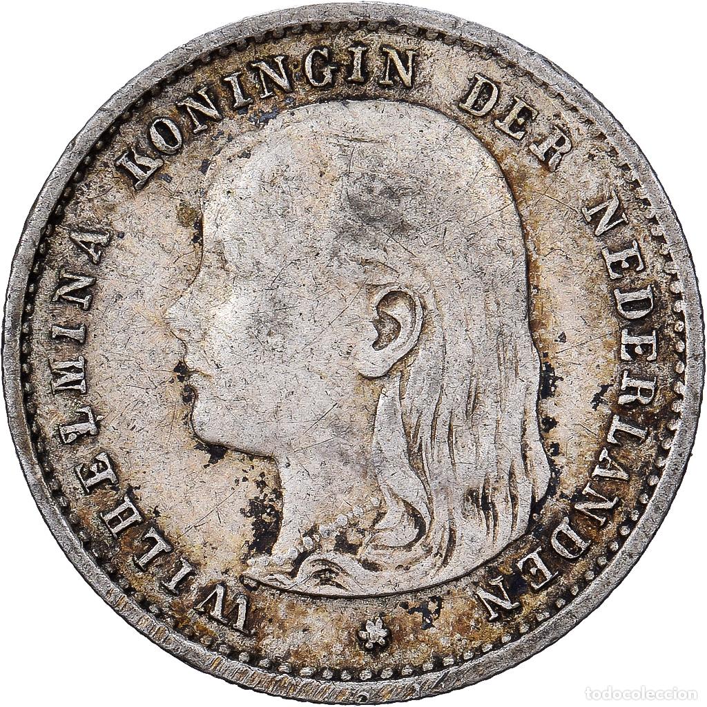 Monedas antiguas de Europa: [#1509894] Pa&iacute;ses Bajos, Wilhelmina I, 10 Cents, 1895, Utrecht, Plata, BC+, KM:116