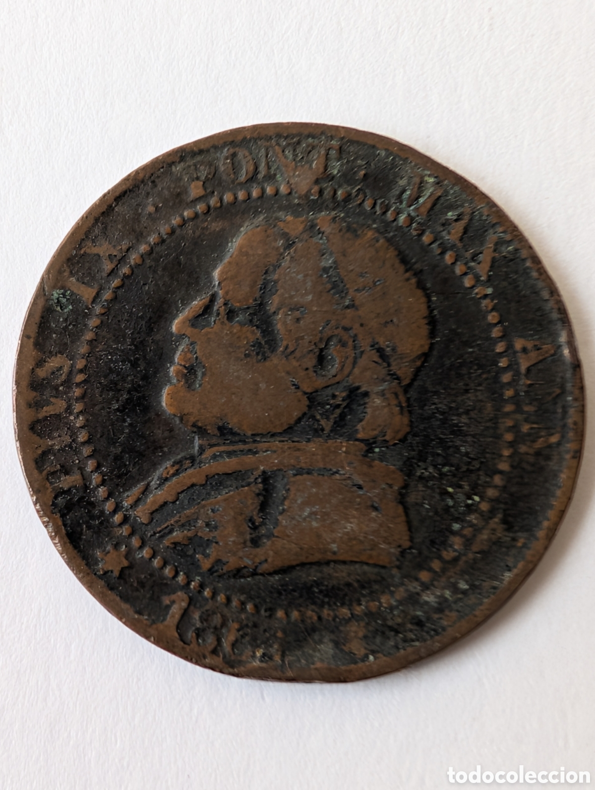 Monedas antiguas de Europa: Moneda 1 Soldo 1867 - Estados Pontificios - Papa P&iacute;o IX