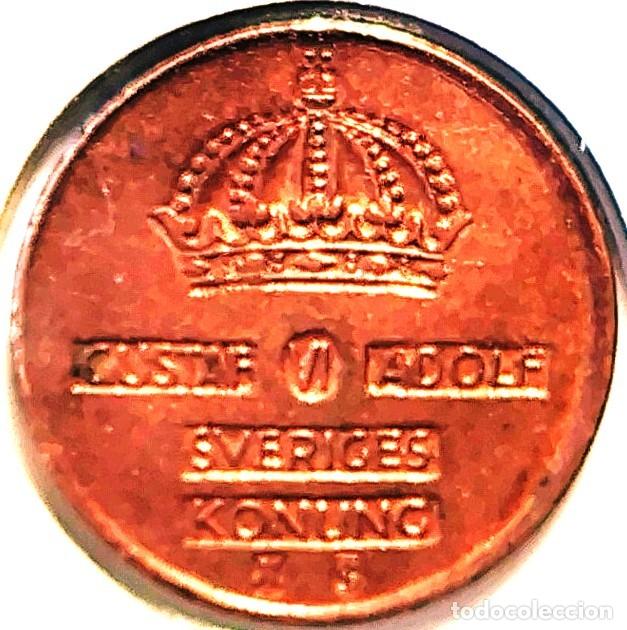 Monedas antiguas de Europa: SUECIA (1950-1973) - 1 ORE 1955 TS - REY GUSTAF VI ADOLF - A - 2 GR. BRONCE - DIAMETR 16 mm - KM#820