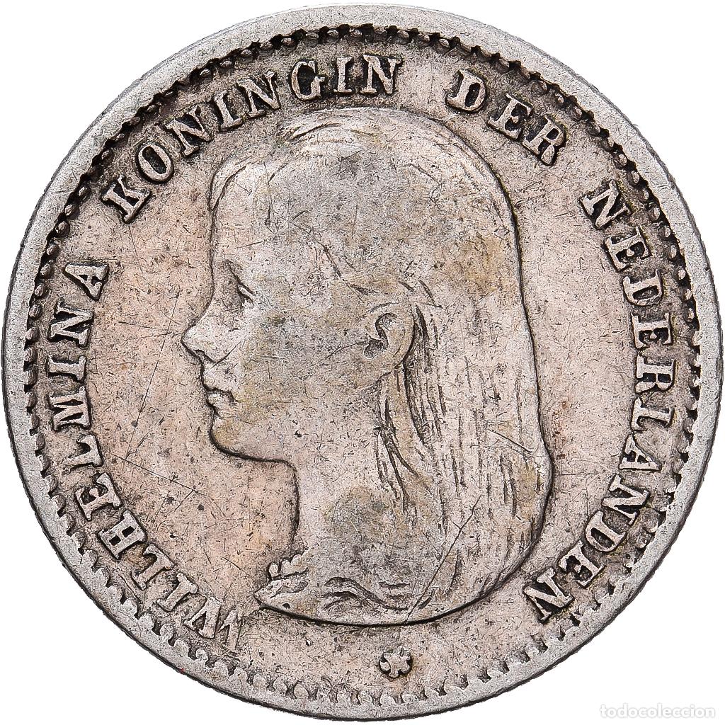 Monedas antiguas de Europa: [#1509919] Pa&iacute;ses Bajos, Wilhelmina I, 10 Cents, 1892, Plata, BC+, KM:116