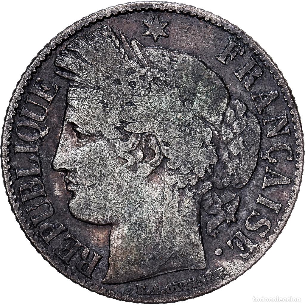 Monedas antiguas de Europa: [#1509917] Francia, Franc, C&eacute;r&egrave;s, 1895, Paris, Plata, BC+, KM:822.1