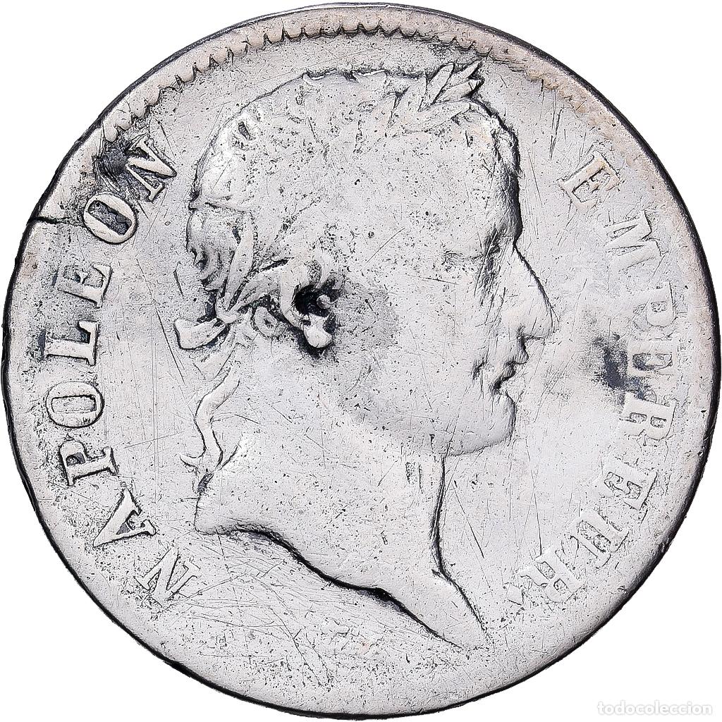 Monedas antiguas de Europa: [#1509916] Francia, Franc, Napol&eacute;on I, 1808, Paris, Plata, BC, KM:682.1