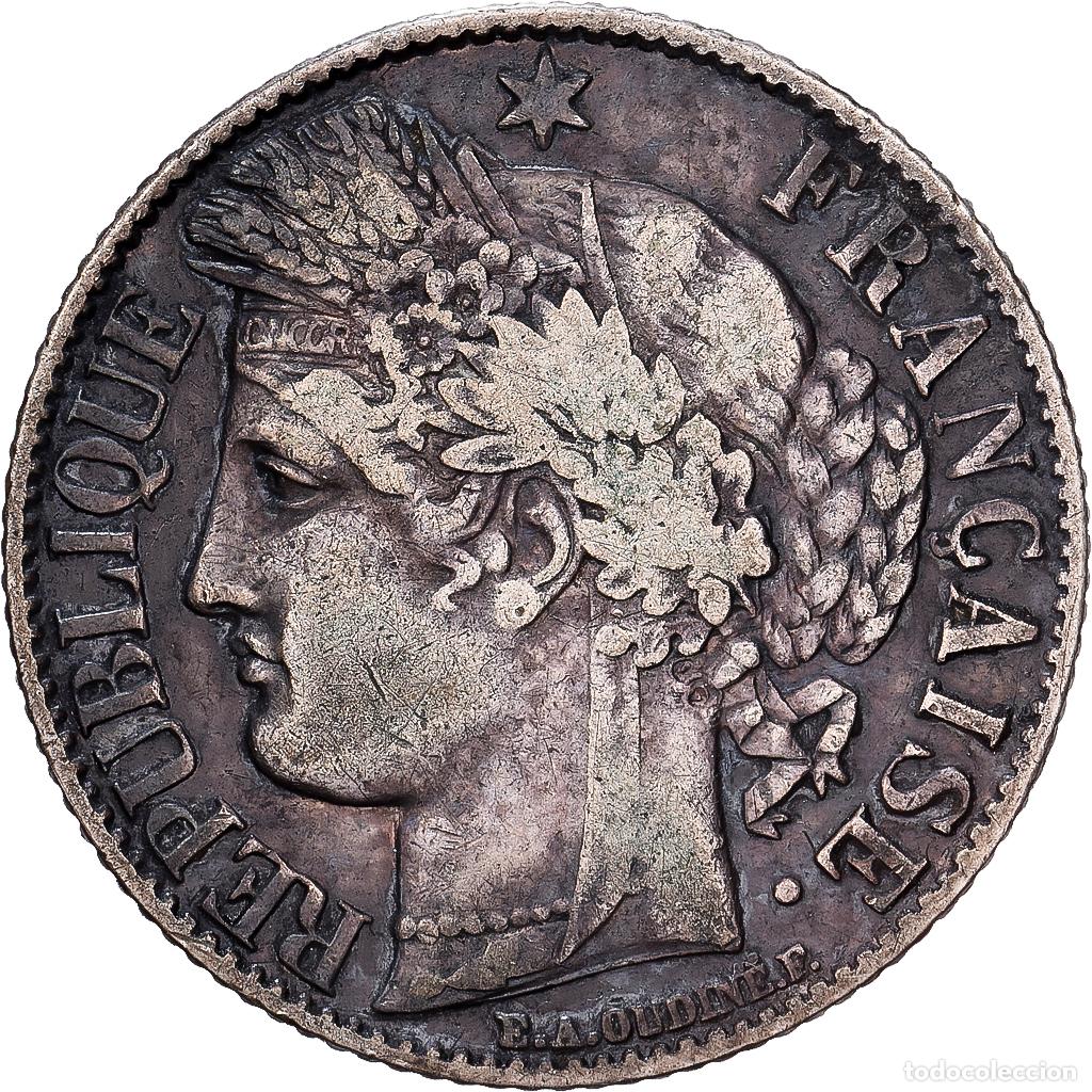 Monedas antiguas de Europa: [#1509918] Francia, Franc, C&eacute;r&egrave;s, 1887, Paris, Plata, BC+, KM:822.1