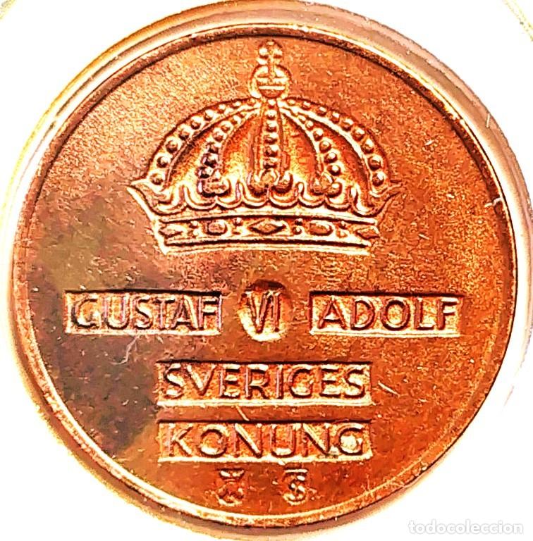 Monnaies anciennes de Europe: SUECIA (1950-1973) - 2 ORE 1953 TS - REY GUSTAF VI ADOLF - A - 4 GR. BRONCE - DIAMETR 21 mm - KM#821