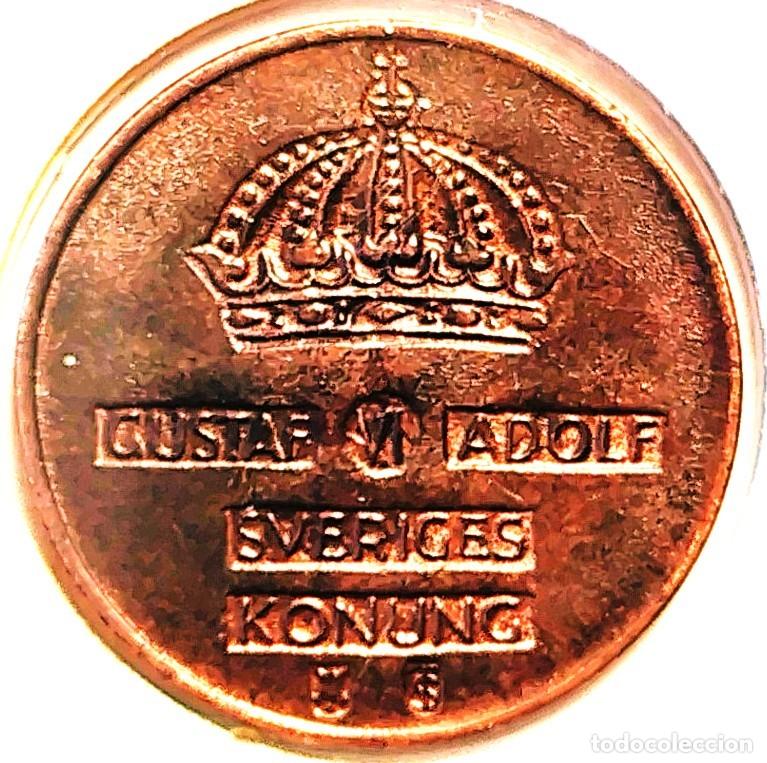 Monnaies anciennes de Europe: SUECIA (1950-1973) - 2 ORE 1954 TS - REY GUSTAF VI ADOLF - A - 4 GR. BRONCE - DIAMETR 21 mm - KM#821
