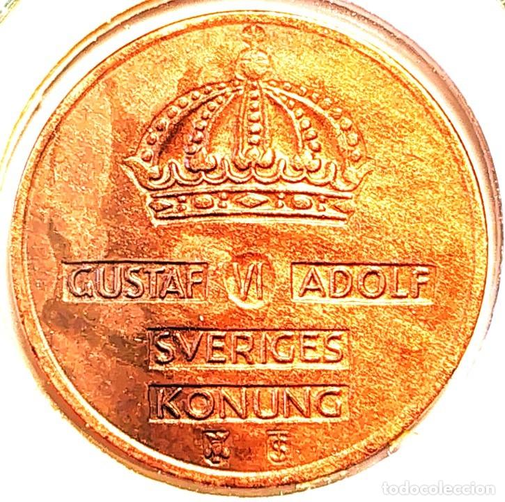 Monnaies anciennes de Europe: SUECIA (1950-1973) - 2 ORE 1955 TS - REY GUSTAF VI ADOLF - A - 4 GR. BRONCE - DIAMETR 21 mm - KM#821