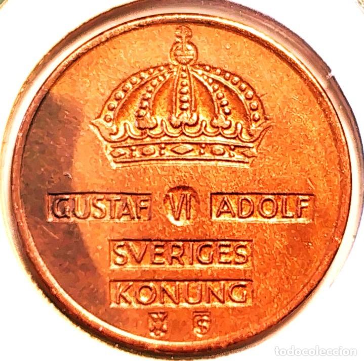 Moedas antigas da Europa: SUECIA (1950-1973) - 2 ORE 1960 TS - REY GUSTAF VI ADOLF - A - 4 GR. BRONCE - DIAMETR 21 mm - KM#821