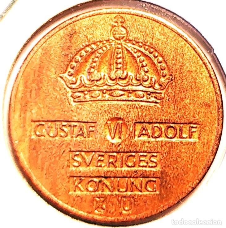 Moedas antigas da Europa: SUECIA (1950-1973) - 2 ORE 1961 U - REY GUSTAF VI ADOLF - A - 4 GR. BRONCE - DIAMETRO 21 mm - KM#821
