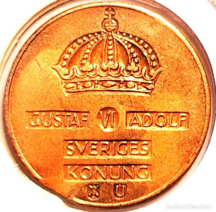 Moedas antigas da Europa: SUECIA (1950-1973) - 2 ORE 1962 U - REY GUSTAF VI ADOLF - A - 4 GR. BRONCE - DIAMETRO 21 mm - KM#821