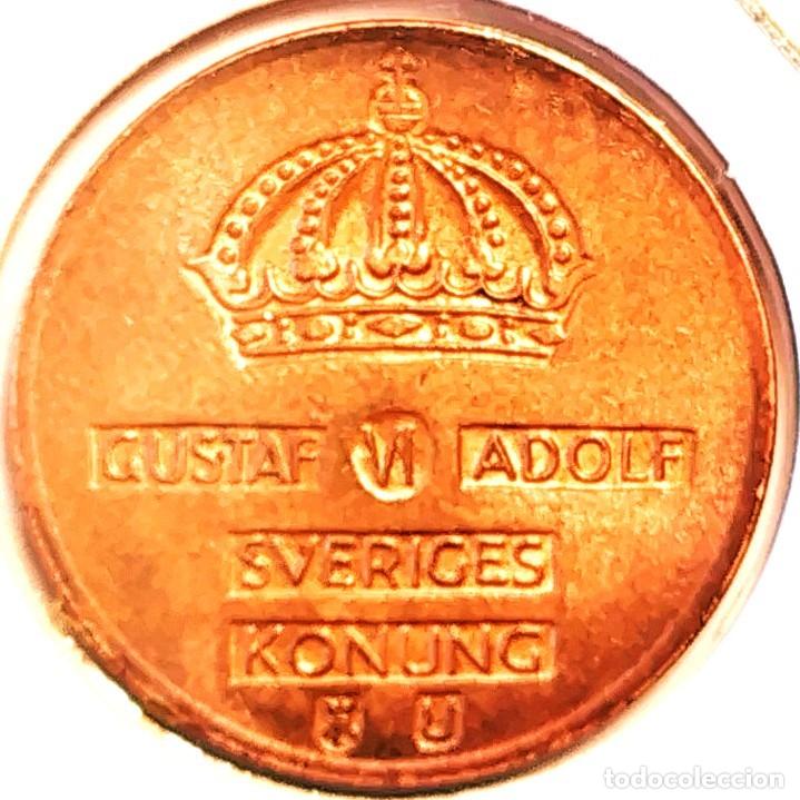 Moedas antigas da Europa: SUECIA (1950-1973) - 2 ORE 1964 U - REY GUSTAF VI ADOLF - A - 4 GR. BRONCE - DIAMETRO 21 mm - KM#821