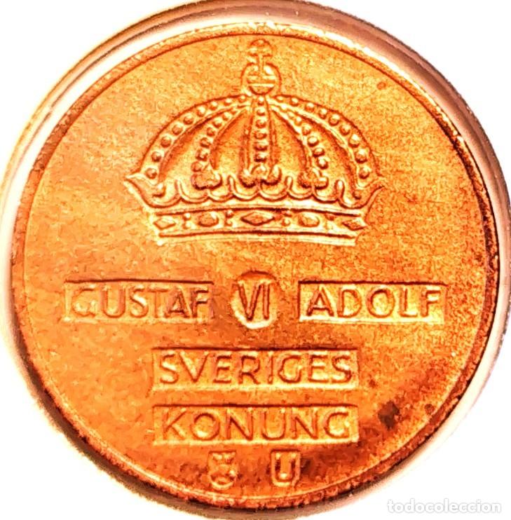 Old Coins of Europe: SUECIA (1950-1973) - 2 ORE 1969 U - REY GUSTAF VI ADOLF - A - 4 GR. BRONCE - DIAMETRO 21 mm - KM#821