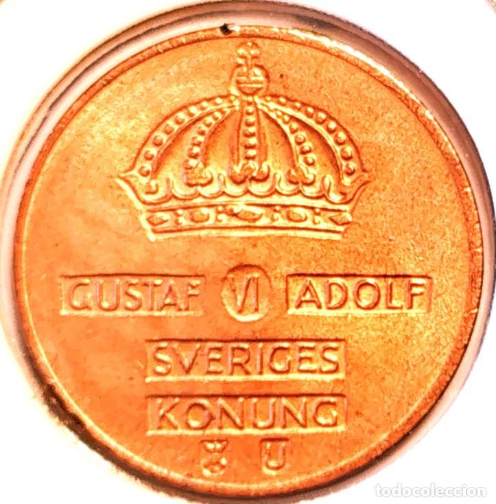 Old Coins of Europe: SUECIA (1950-1973) - 2 ORE 1970 U - REY GUSTAF VI ADOLF - A - 4 GR. BRONCE - DIAMETRO 21 mm - KM#821