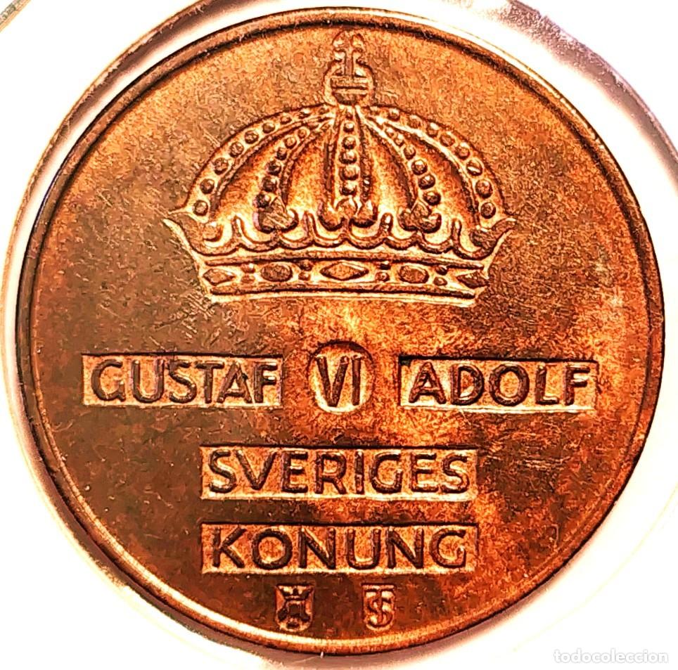 Monedas antiguas de Europa: SUECIA (1950-1973) - 5 ORE 1953 TS - REY GUSTAF VI ADOLF - A - 8 GR. BRONCE - DIAMETR 27 mm - KM#822