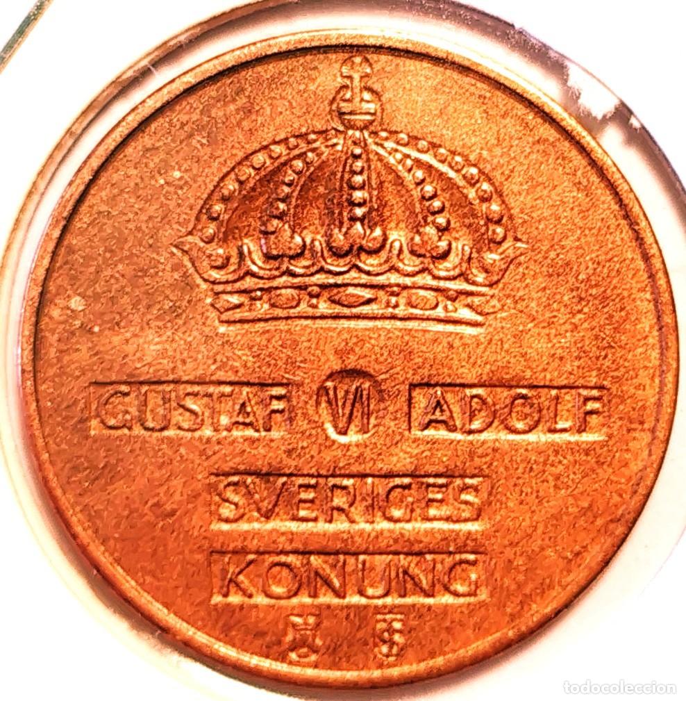 Monedas antiguas de Europa: SUECIA (1950-1973) - 5 ORE 1959 TS - REY GUSTAF VI ADOLF - A - 8 GR. BRONCE - DIAMETR 27 mm - KM#822