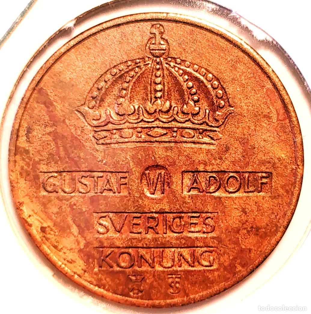 Monedas antiguas de Europa: SUECIA (1950-1973) - 5 ORE 1960 TS - REY GUSTAF VI ADOLF - A - 8 GR. BRONCE - DIAMETR 27 mm - KM#822