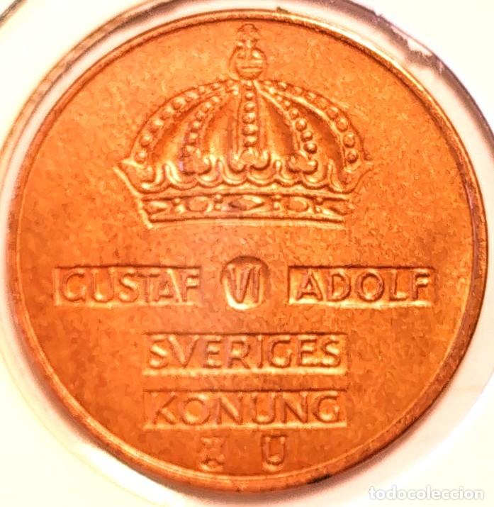 Monedas antiguas de Europa: SUECIA (1950-1973) - 5 ORE 1962 U - REY GUSTAF VI ADOLF - A - 8 GR. BRONCE - DIAMETRO 27 mm - KM#822