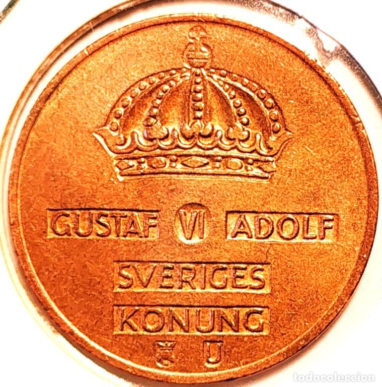 Monedas antiguas de Europa: SUECIA (1950-1973) - 5 ORE 1967 U - REY GUSTAF VI ADOLF - A - 8 GR. BRONCE - DIAMETRO 27 mm - KM#822