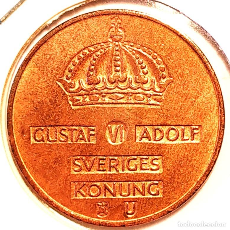 Monedas antiguas de Europa: SUECIA (1950-1973) - 5 ORE 1968 U - REY GUSTAF VI ADOLF - A - 8 GR. BRONCE - DIAMETRO 27 mm - KM#822
