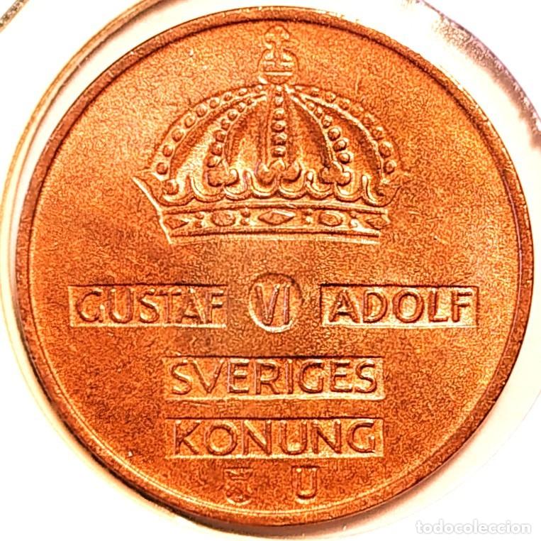 Monedas antiguas de Europa: SUECIA (1950-1973) - 5 ORE 1970 U - REY GUSTAF VI ADOLF - A - 8 GR. BRONCE - DIAMETRO 27 mm - KM#822