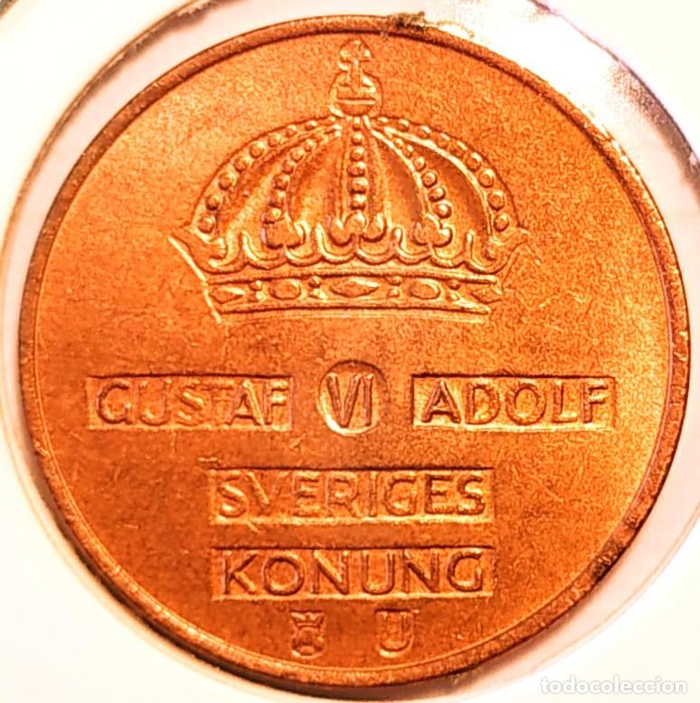 Monedas antiguas de Europa: SUECIA (1950-1973) - 5 ORE 1971 U - REY GUSTAF VI ADOLF - A - 8 GR. BRONCE - DIAMETRO 27 mm - KM#822