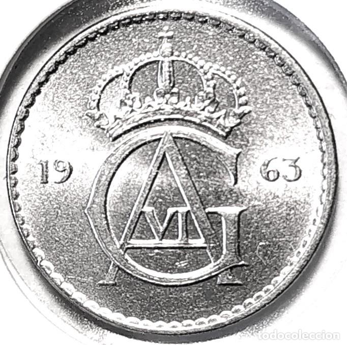 Monedas antiguas de Europa: SUECIA (1950-1973) - 10 ORE 1963 U - REY GUSTAF VI ADOLF - A - 1,35 GR. CUPRONIQUEL - DIAMETRO 15 m