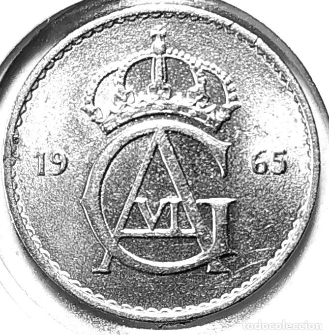 Monedas antiguas de Europa: SUECIA (1950-1973) - 10 ORE 1965 U - REY GUSTAF VI ADOLF - A - 1,35 GR. CUPRONIQUEL - DIAMETRO 15 m