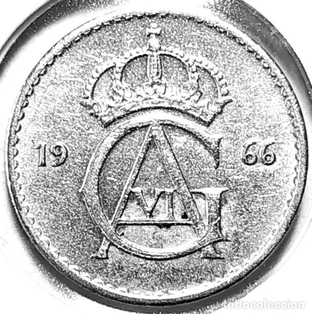 Monedas antiguas de Europa: SUECIA (1950-1973) - 10 ORE 1966 U - REY GUSTAF VI ADOLF - A - 1,35 GR. CUPRONIQUEL - DIAMETRO 15 m