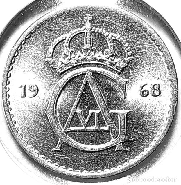 Monedas antiguas de Europa: SUECIA (1950-1973) - 10 ORE 1968 U - REY GUSTAF VI ADOLF - A - 1,35 GR. CUPRONIQUEL - DIAMETRO 15 m