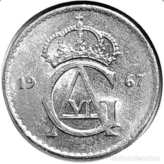 Monedas antiguas de Europa: SUECIA (1950-1973) - 25 ORE 1967 U - REY GUSTAF VI ADOLF - A - 2,24 GR. CUPRONIQUEL - DIAMETRO 17 mm