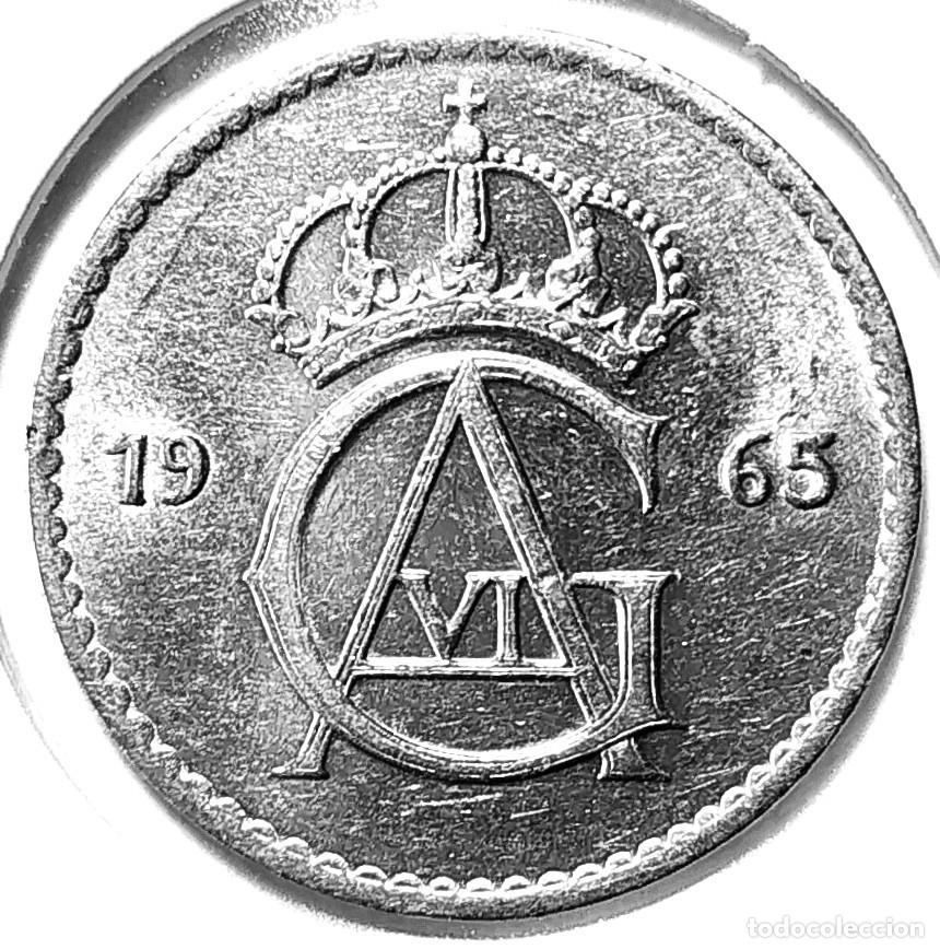 Monedas antiguas de Europa: SUECIA (1950-1973) - 50 ORE 1965 U - REY GUSTAF VI ADOLF - A - 4,80 GR. CUPRONIQUEL - DIAMETRO 22 mm