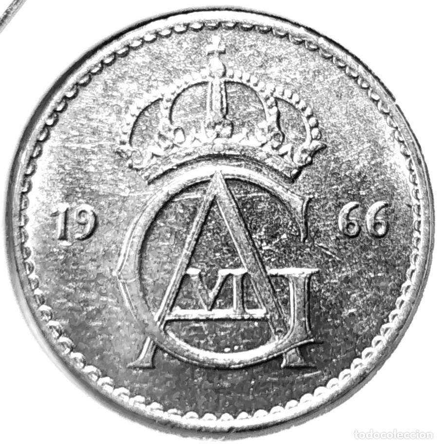 Monedas antiguas de Europa: SUECIA (1950-1973) - 50 ORE 1966 U - REY GUSTAF VI ADOLF - A - 4,80 GR. CUPRONIQUEL - DIAMETRO 22 mm