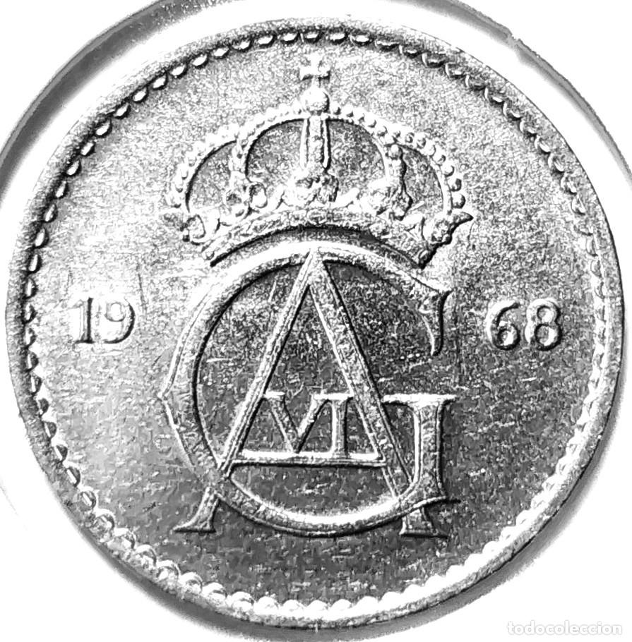 Monedas antiguas de Europa: SUECIA (1950-1973) - 50 ORE 1968 U - REY GUSTAF VI ADOLF - A - 4,80 GR. CUPRONIQUEL - DIAMETRO 22 mm