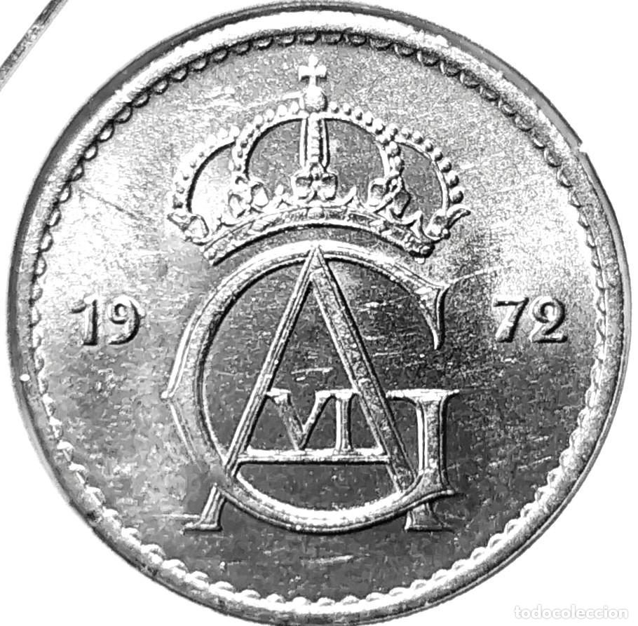 Monedas antiguas de Europa: SUECIA (1950-1973) - 50 ORE 1972 U - REY GUSTAF VI ADOLF - A - 4,80 GR. CUPRONIQUEL - DIAMETRO 22 mm