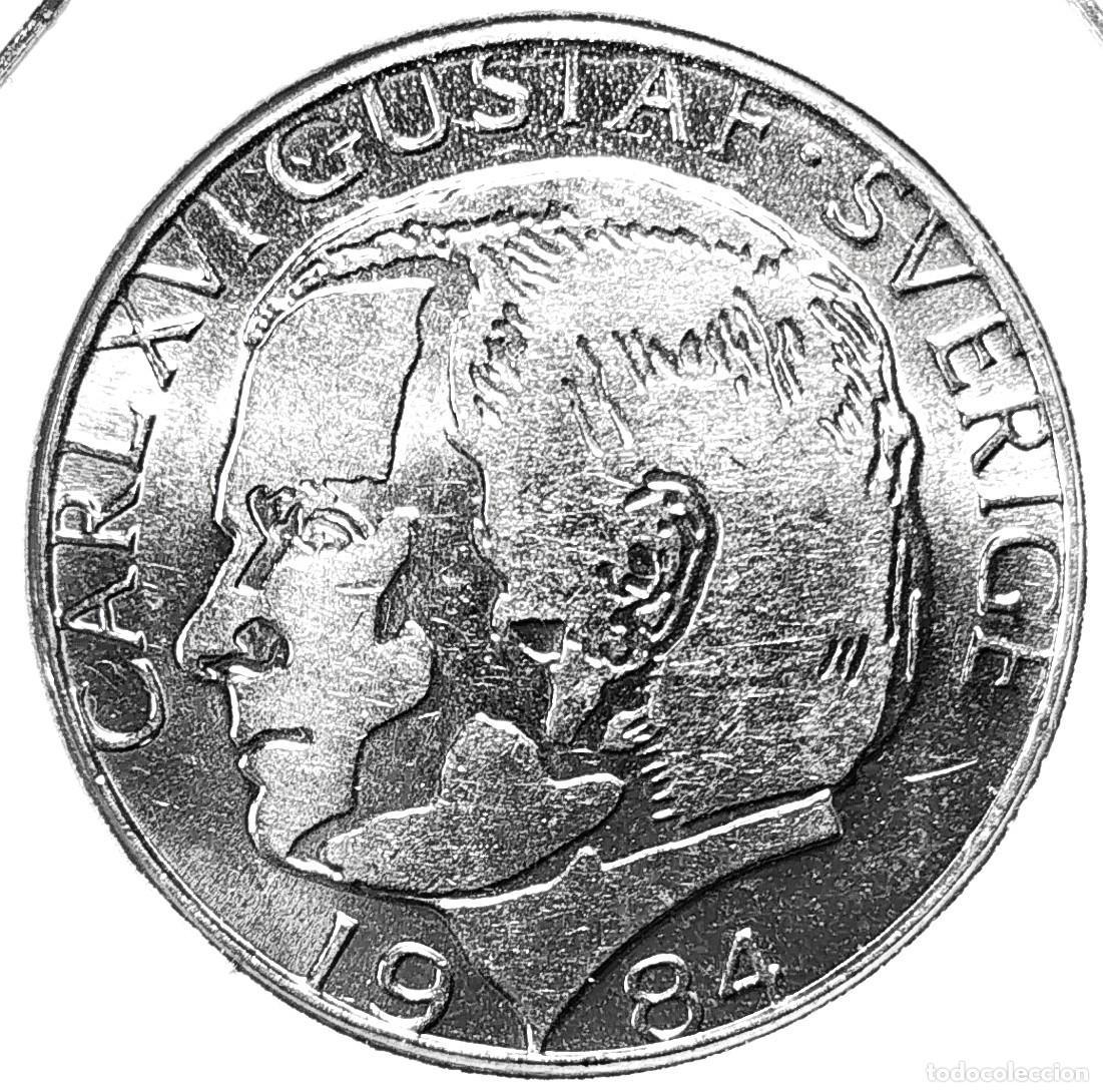 Monedas antiguas de Europa: SUECIA (1975-) - 1 CORONA 1984 U - REY CARL XVI GUSTAF - A - 7 GR. COBRE NIQUELADO - DIAMETRO 25 mm