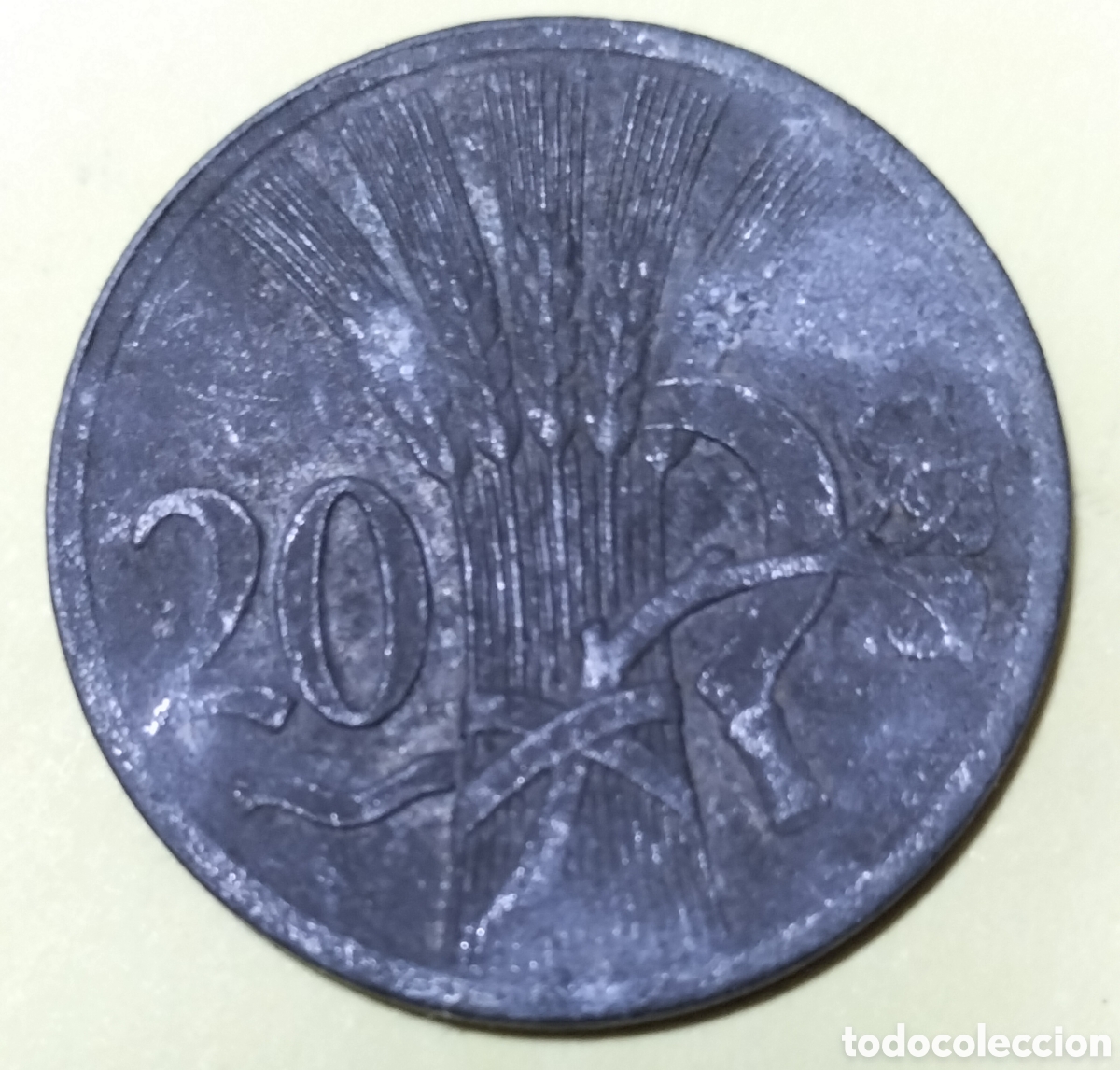 Monedas antiguas de Europa: Moneda 20 Hellers 1941 Bohemia Y Moravia.