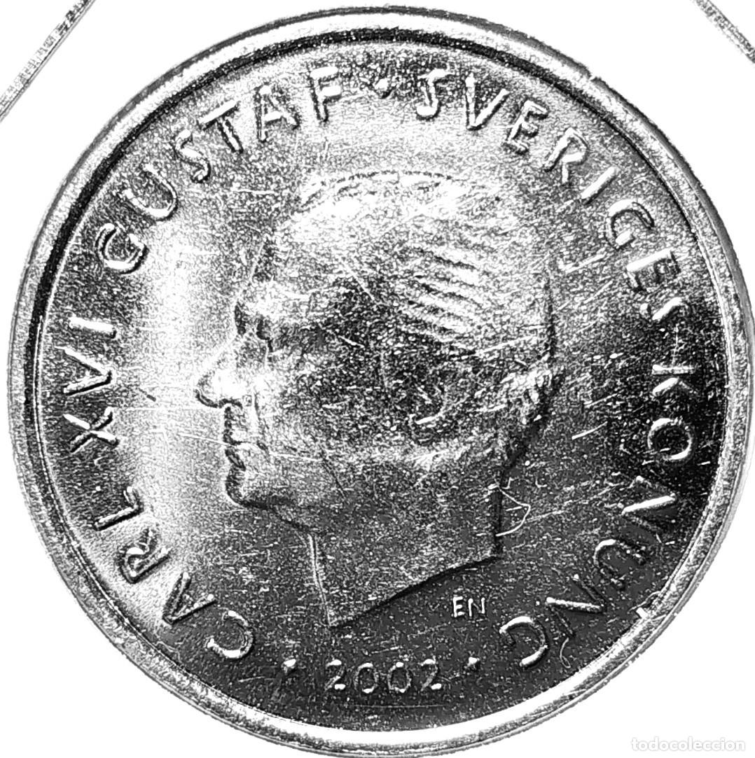 Monedas antiguas de Europa: SUECIA (1975-) - 1 CORONA 2002 - REY CARL XVI GUSTAF - A - 7 GR. CUPRONIQUEL - DIAMET 25 mm - KM#894
