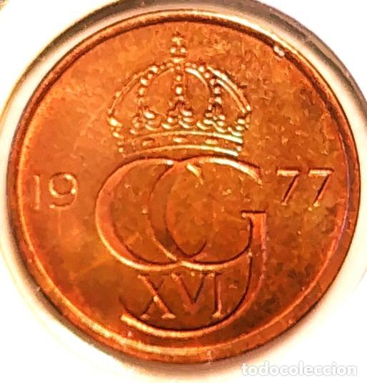 Monedas antiguas de Europa: SUECIA (1975-) - 5 ORE 1977 U - REY GUSTAF VI ADOLF - A - 2,68 GR. BRONCE - DIAMETRO 18 mm - KM#849