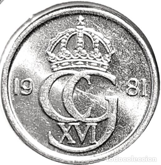 Monedas antiguas de Europa: SUECIA (1975-) - 25 ORE 1981 U - REY CARL XVI GUSTAF - A - 2,18 GR. CUPRONIQUEL - DIAMETRO 17 mm