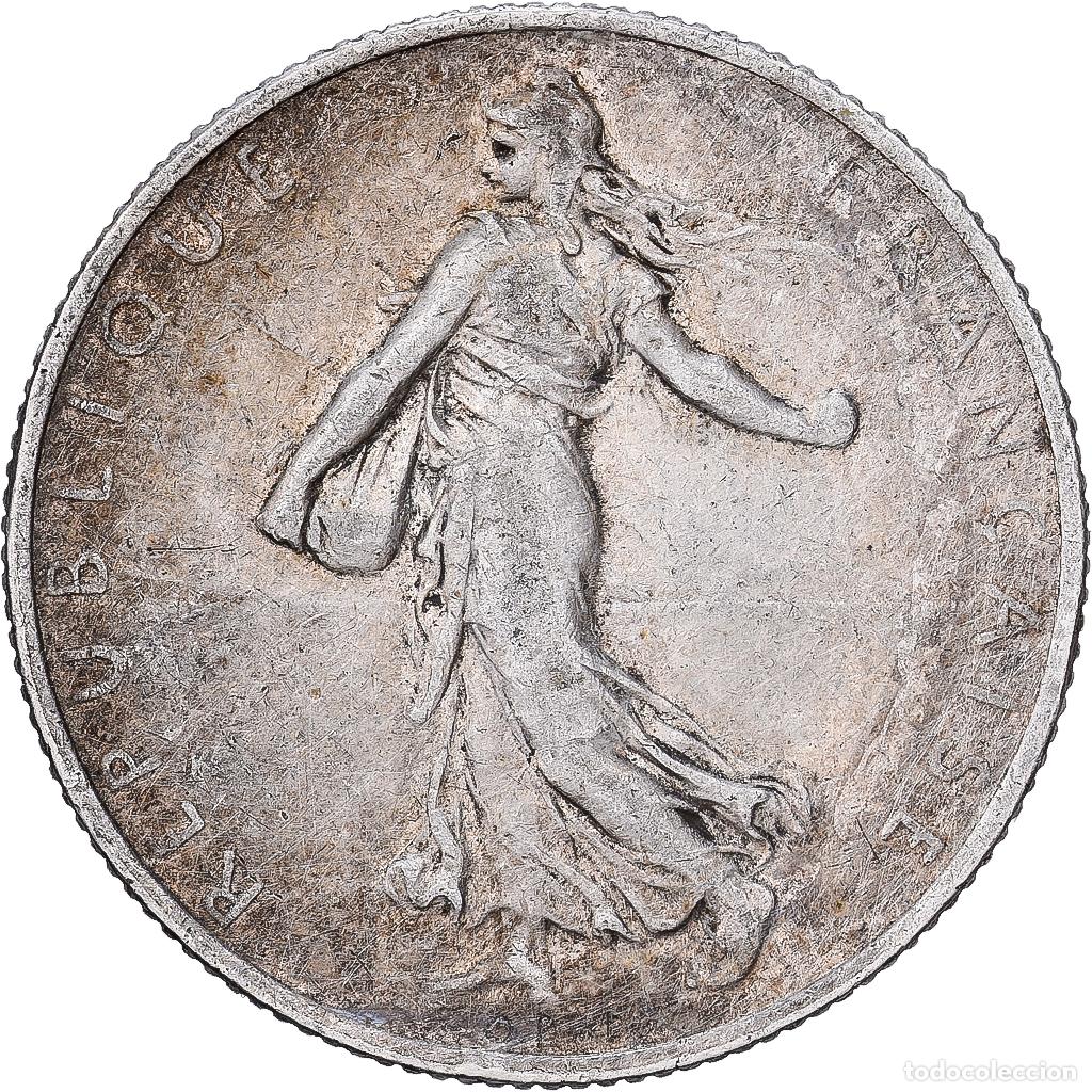 Monedas antiguas de Europa: [#1509922] Francia, 2 Francs, Semeuse, 1909, Paris, Plata, MBC, KM:845.1
