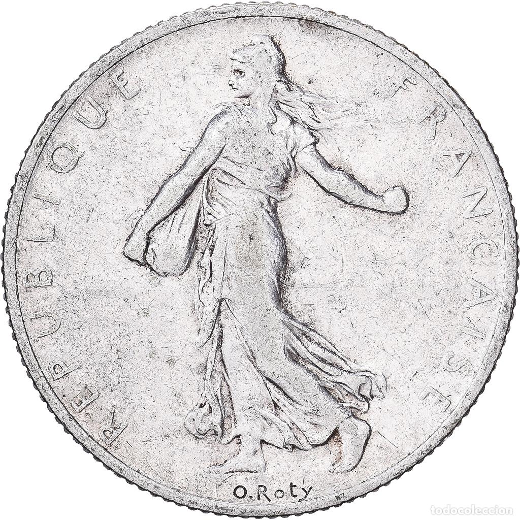 Monedas antiguas de Europa: [#1509923] Francia, 2 Francs, Semeuse, 1909, Paris, Plata, BC+, KM:845.1