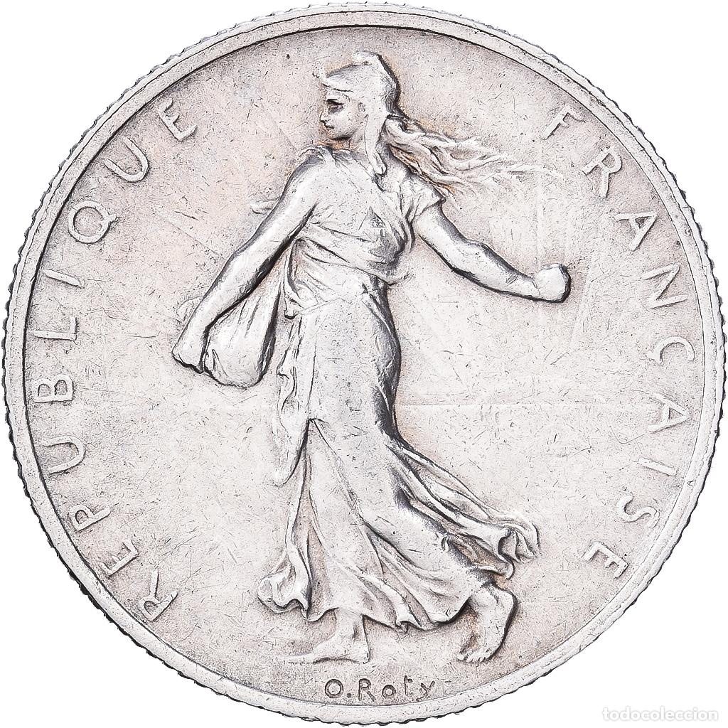 Monedas antiguas de Europa: [#1509927] Francia, 2 Francs, Semeuse, 1913, Paris, Plata, MBC, KM:845.1