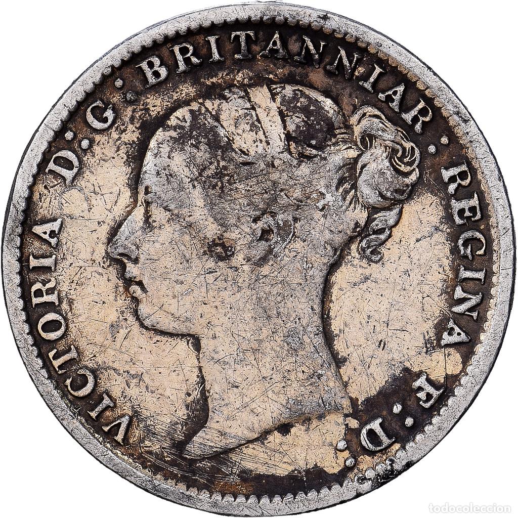 Monedas antiguas de Europa: [#1509939] Gran Breta&ntilde;a, Victoria, 3 Pence, 1883, Plata, BC+, KM:730