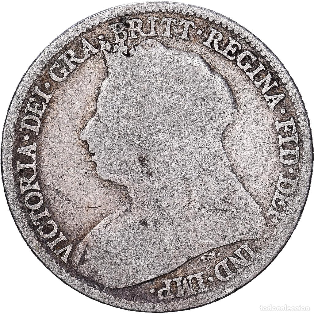 Monedas antiguas de Europa: [#1509938] Gran Breta&ntilde;a, Victoria, 6 Pence, 1896, Plata, BC, KM:779